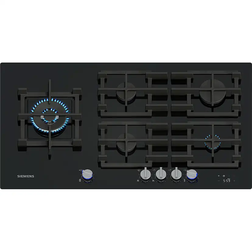 Gashäll Siemens iQ700 med stepFlame Svart 90cm med Smart Uppkoppling