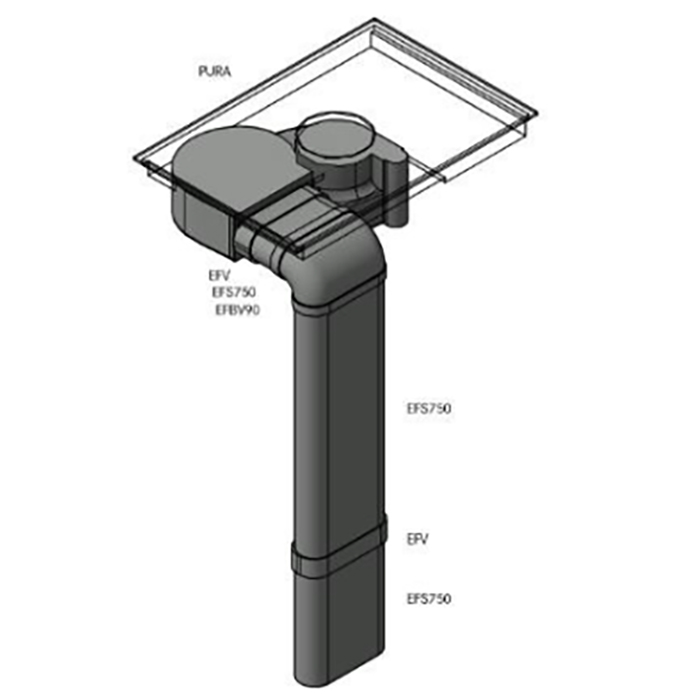Rörpaket 4 BORA PURE flat