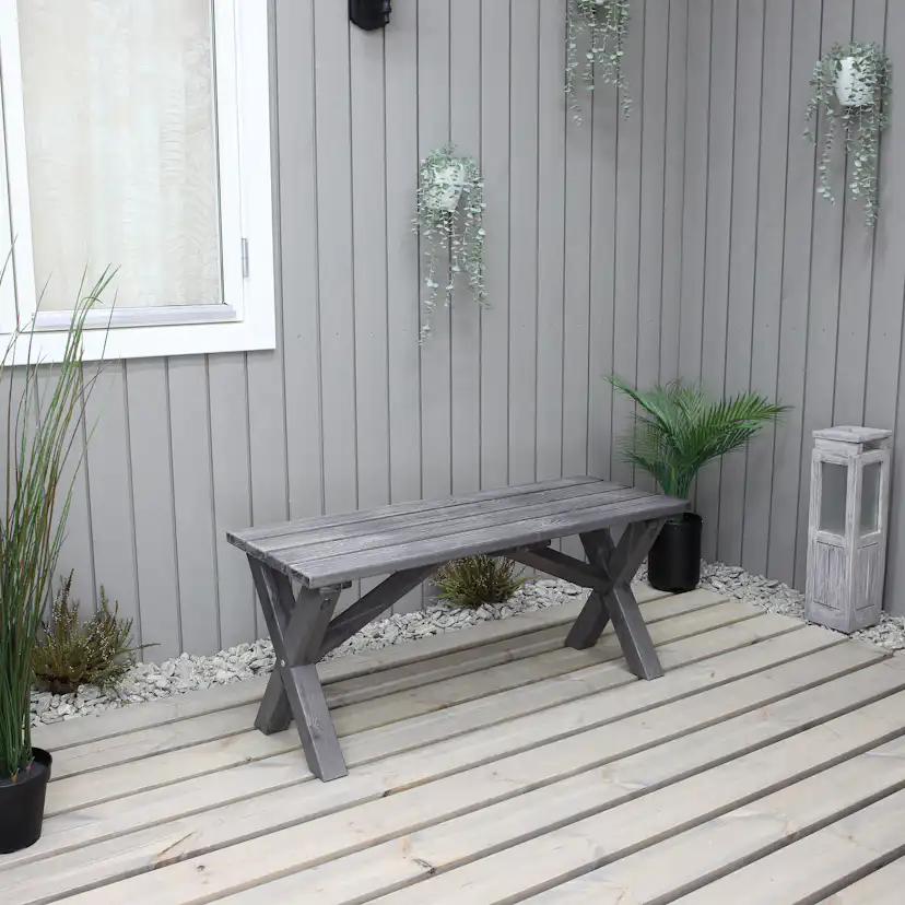 SCOTTSDALE bench 100 Grå, 1000 mm