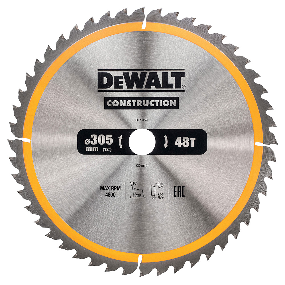 Cirkelsågblad DeWalt DT1959-QZ 305X30 mm 48T