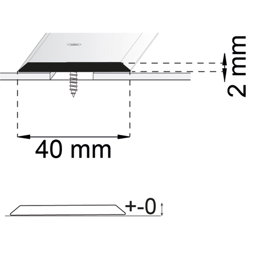 SKARVLIST HABO A24 SAND 40MM Längd: 2000 mm, Utförande: Sand