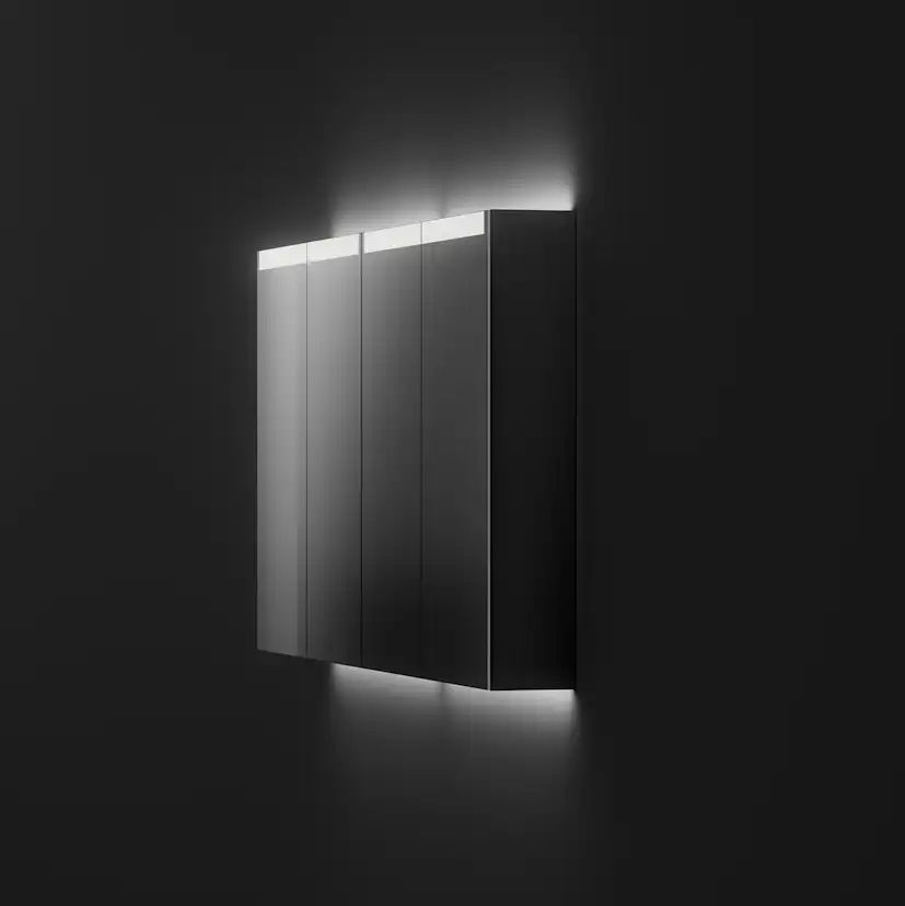 Spegelskåp Stage Plus 140, Black Oak, 4 Luckor,1400x720x140 Bredd: 1400 mm, Black Oak, Dubbla luckor