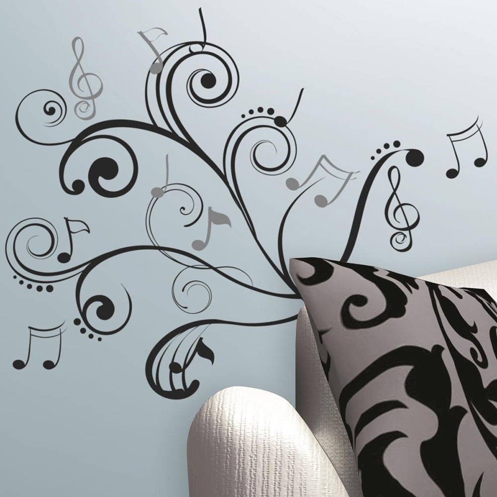 Väggdekor RoomMates Music Note Scroll