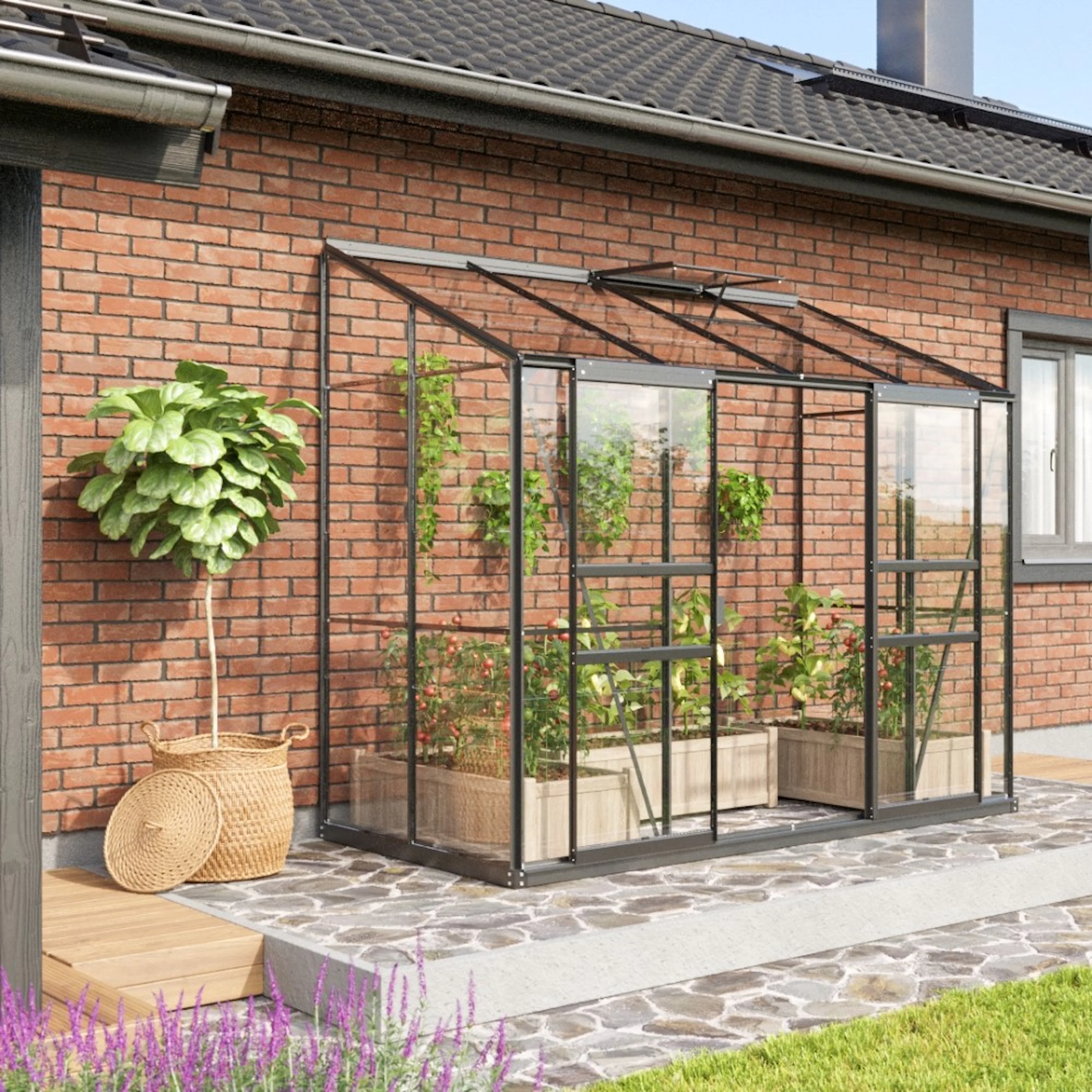 VITAVIA IDA 3300 SVART 3MM DELAT GLAS M/Socklel Svart
