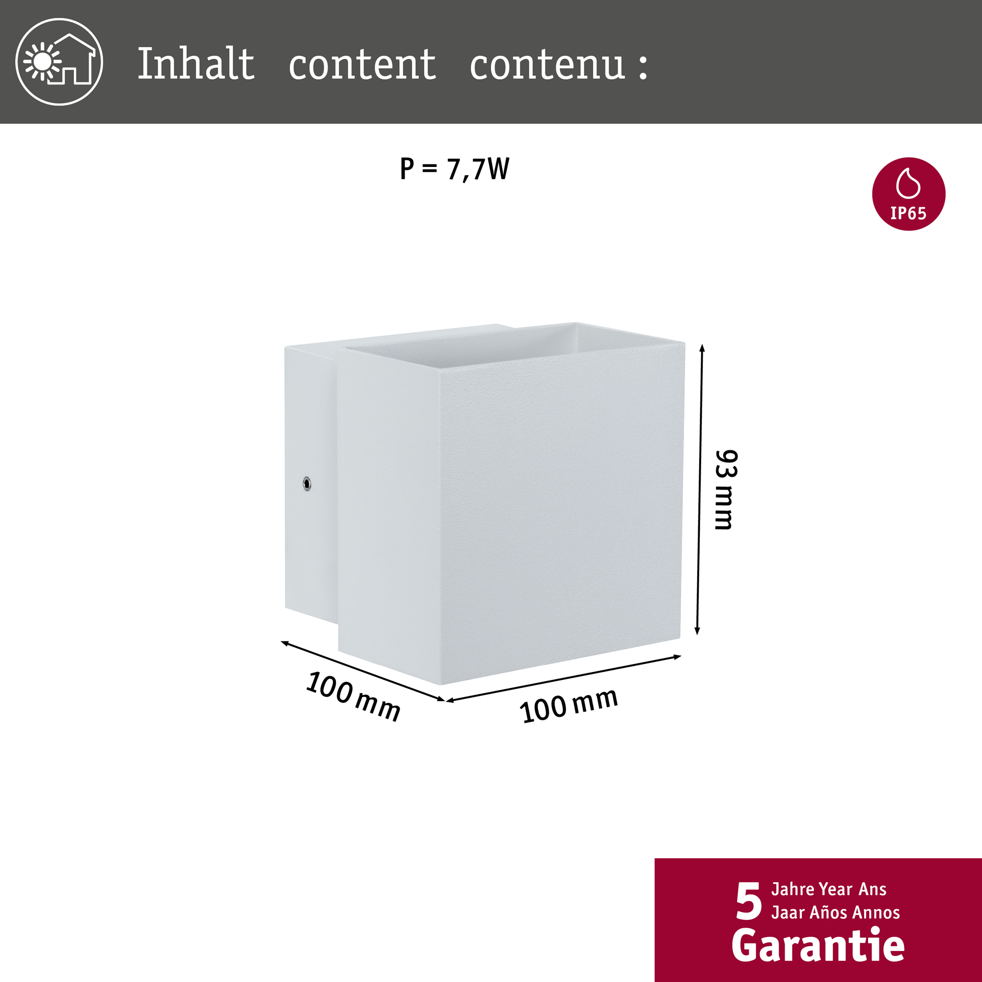 Fasadbelysning Paulmann Cybo LED IP65 230V