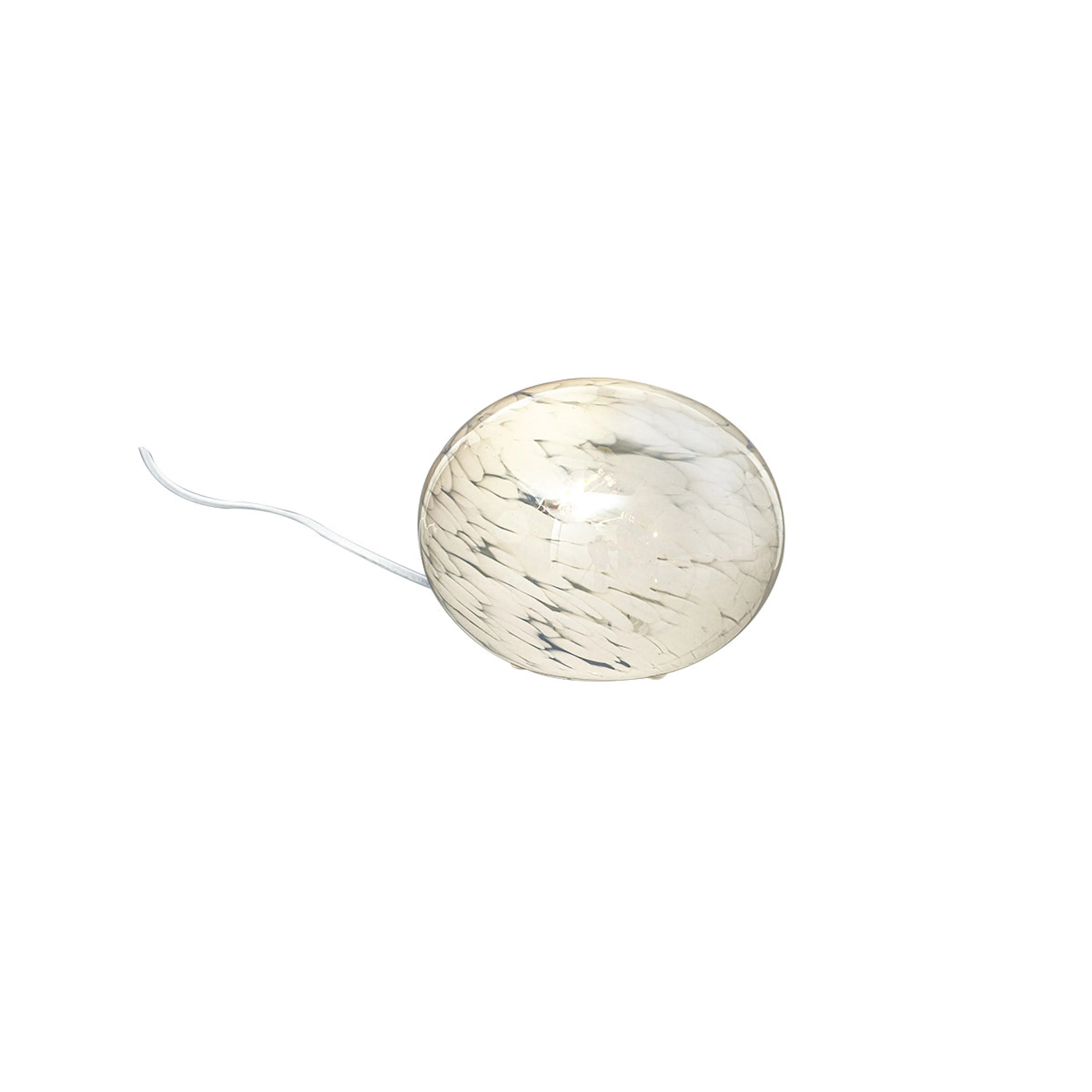 GLOBUS bordslampa 13cm, vit prickig Vit/Klar