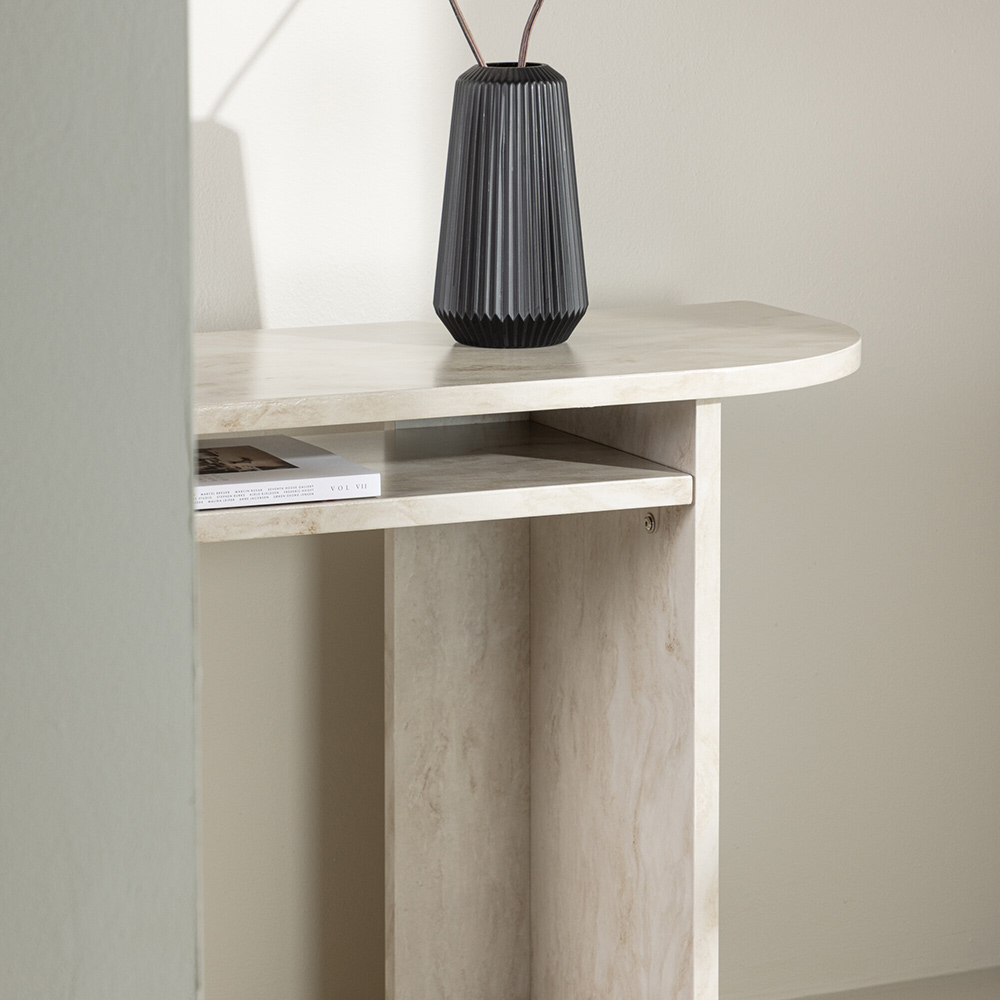 Sidobord Venture Home Ålesund Ovalt Bord med Marmorlook 120cm