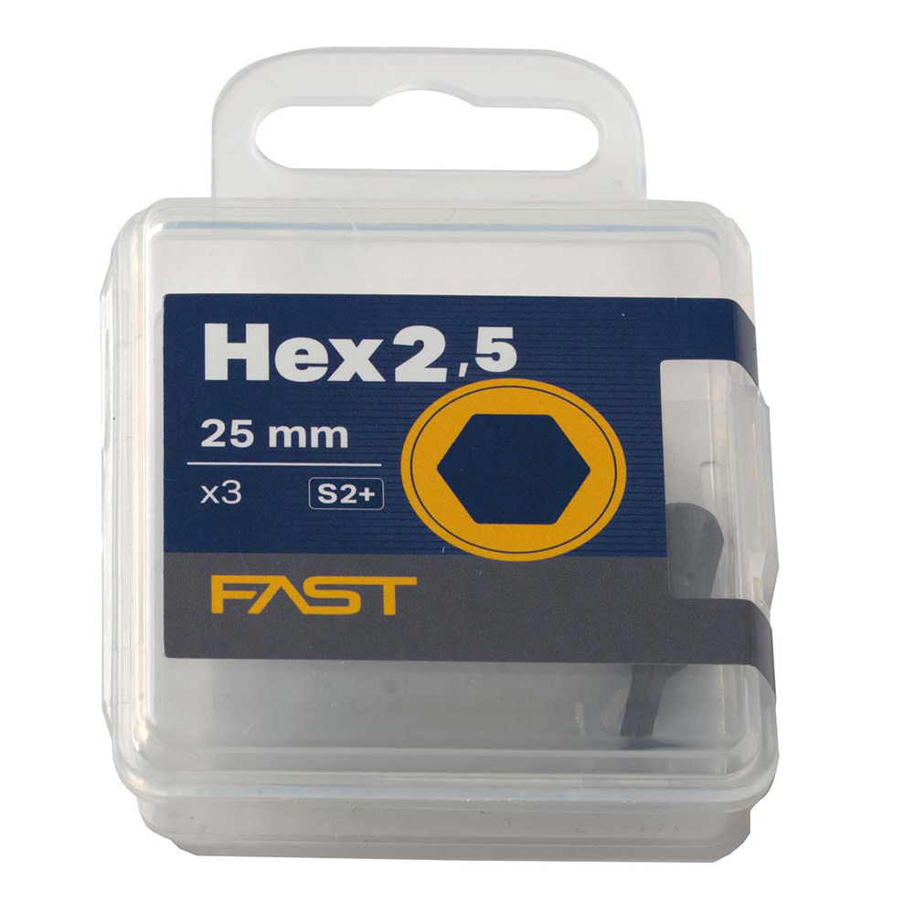 Bits 2,5mm Hex 25mm 3-p Fast 2,5mm 3-p