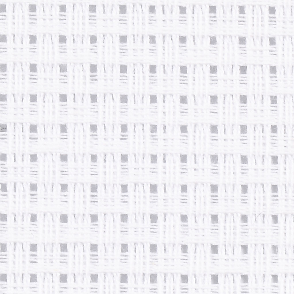 Broderiväv Creativ Company Aida Stl 50x50 cm 24 Rutor Per 10 cm 1 st Vit