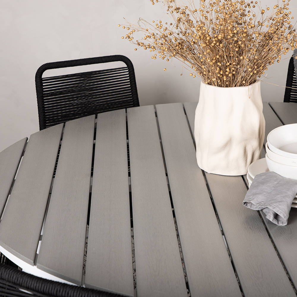 Matgrupp Venture Home Break Ø150 cm med 6 Lindos Stolar