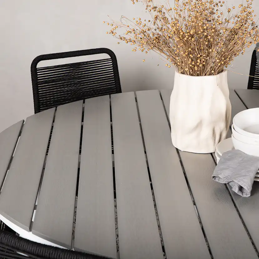 Matgrupp Venture Home Break Ø150 cm med 6 Lindos Stolar