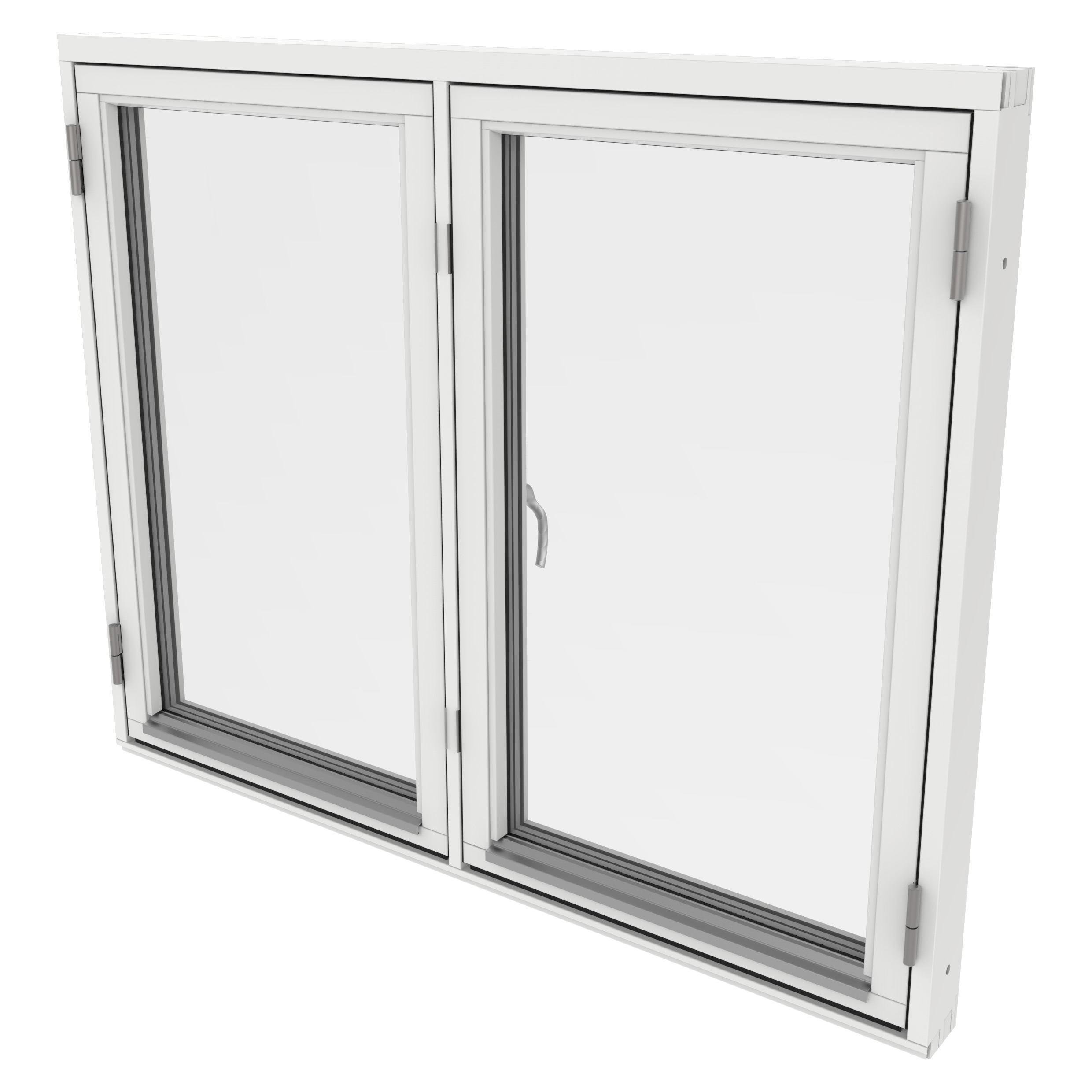 Sidohängt Fönster Outline 3-Glas Trä 2-Luft