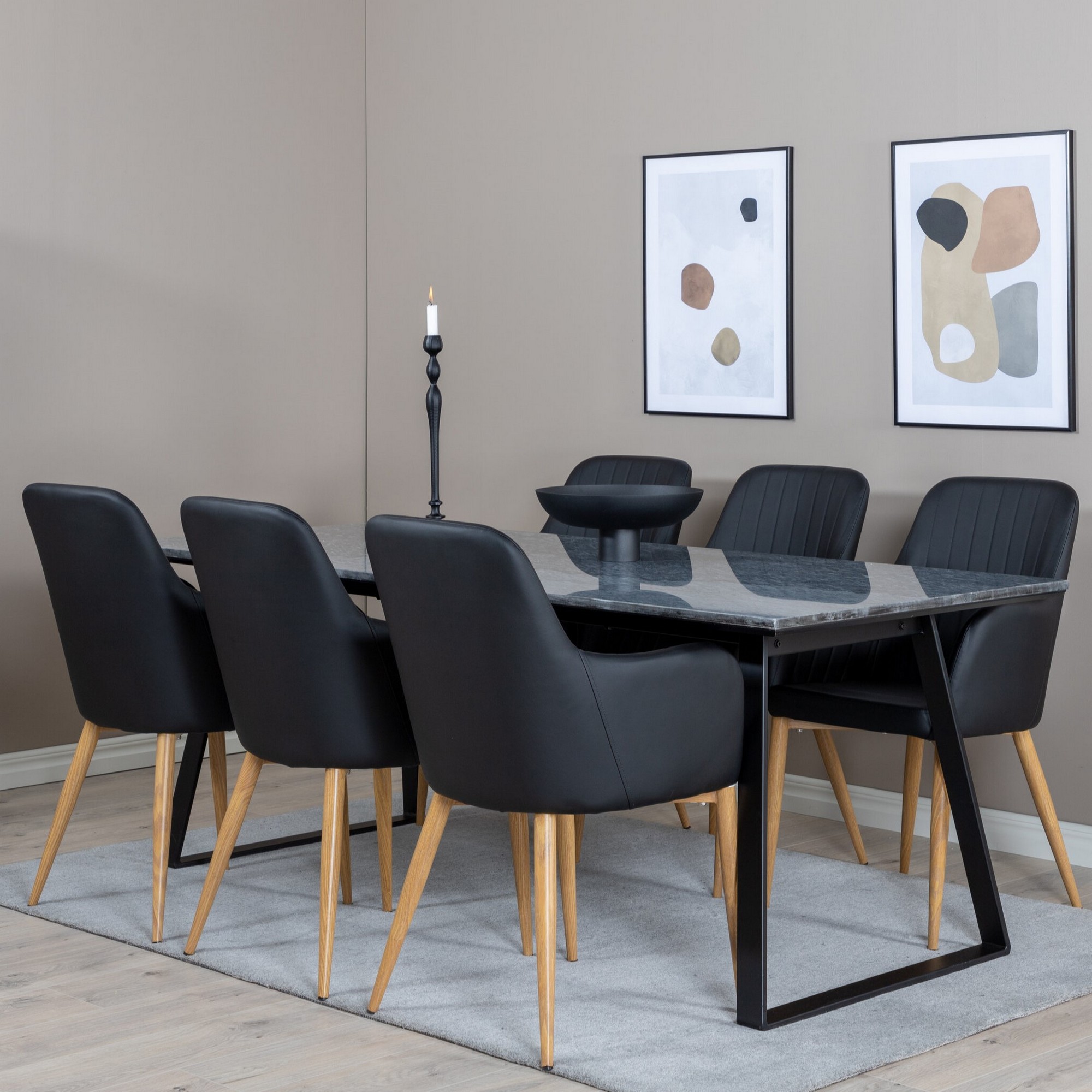 Matgrupp Venture Home Estelle med 6st Comfort Stolar