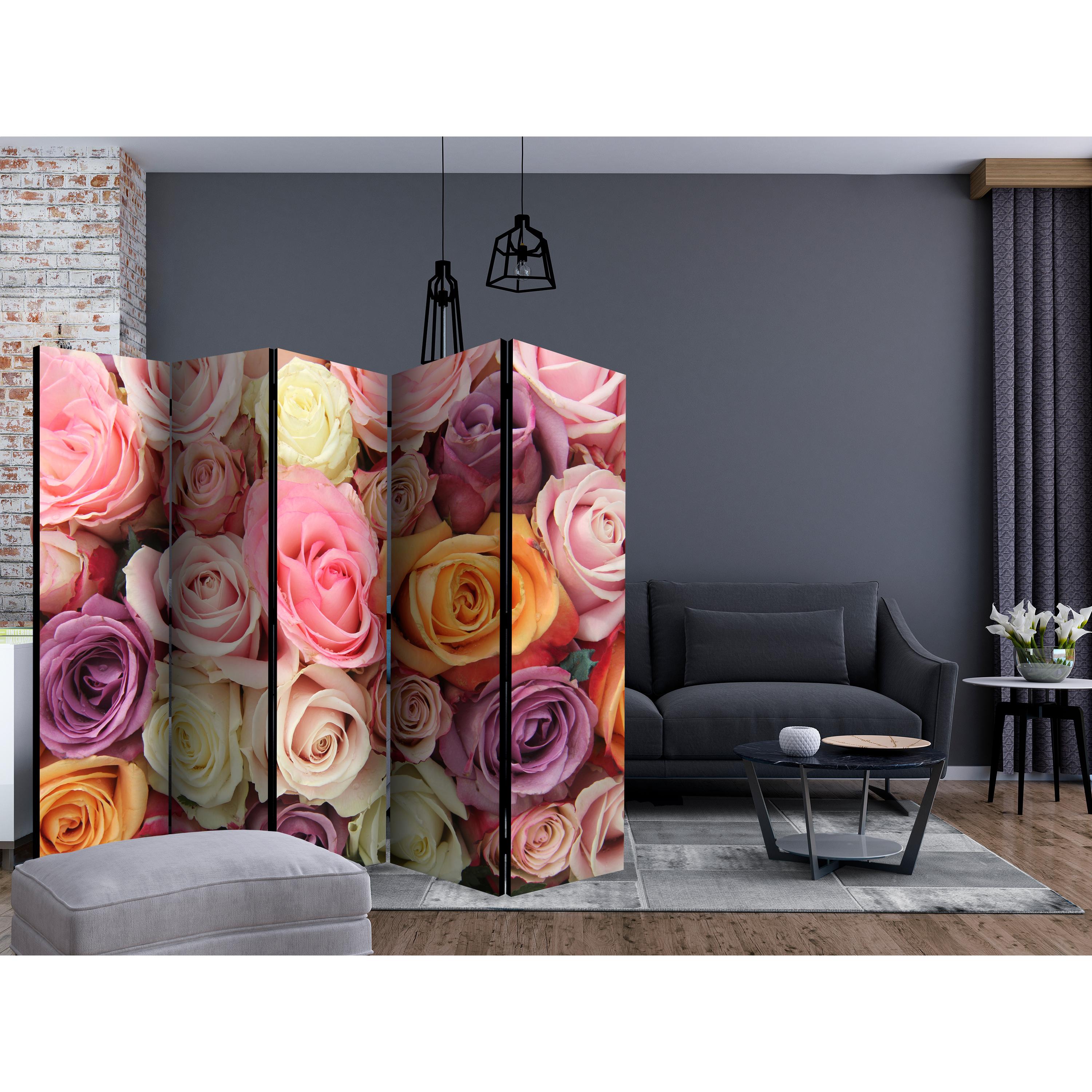 Rumsavdelare Skärmvägg Arkiio Pastel Roses II 225x172 cm