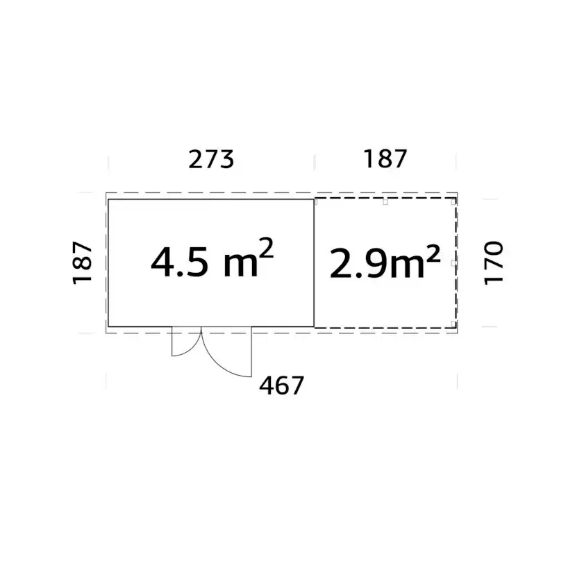 Förråd Palmako Leif 7,8 m2