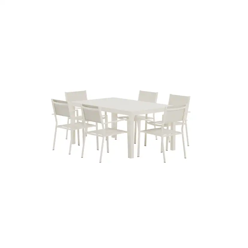 Matgrupp Utomhus Venture Home Capo 100x160 cm med 6 st Copacabana Trädgårdsstolar