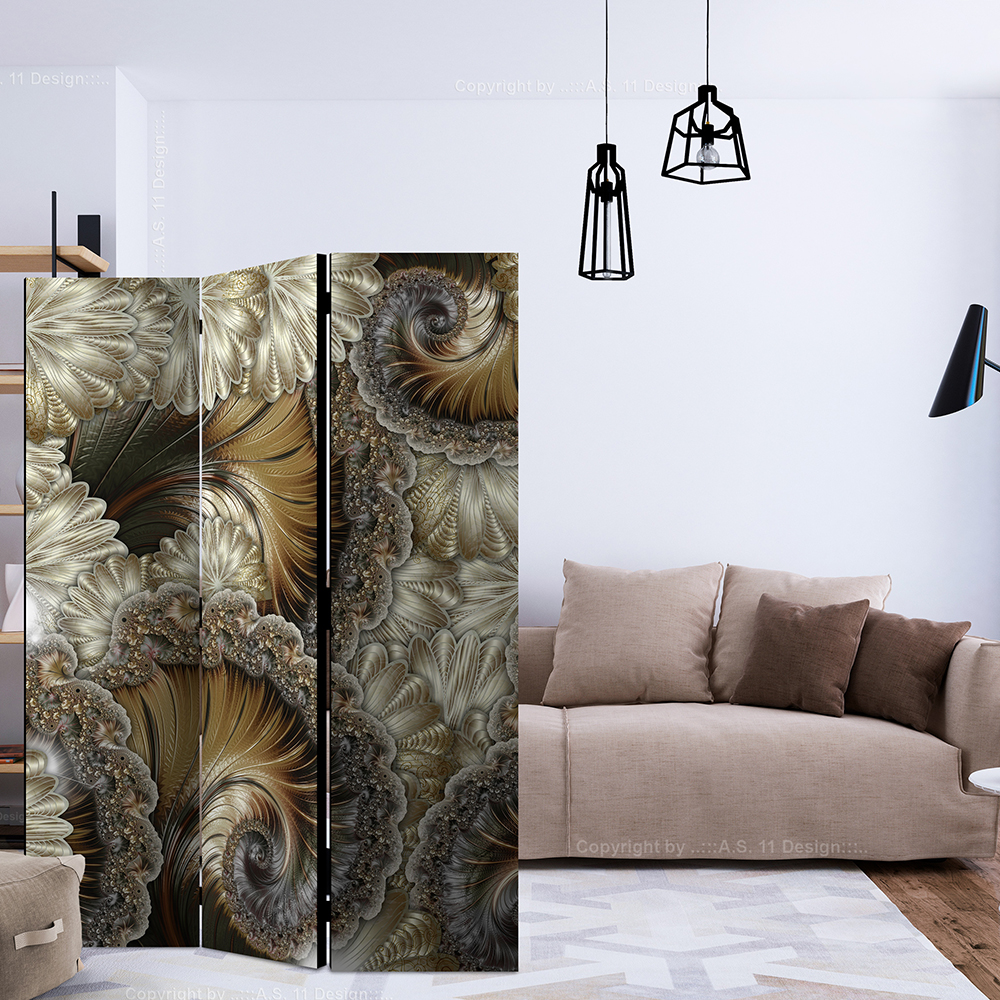 Rumsavdelare Skärmvägg Arkiio Golden Hand-Held Fans 135x172 cm