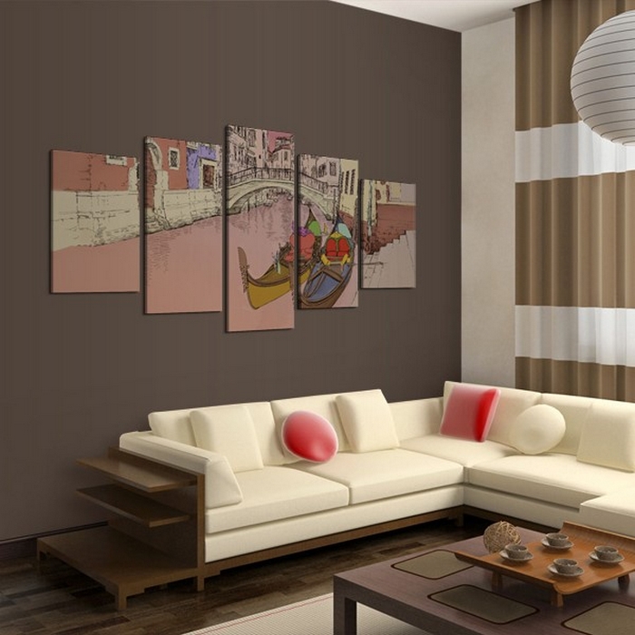 Tavla Arkiio Romantic Gondolas 5 delar