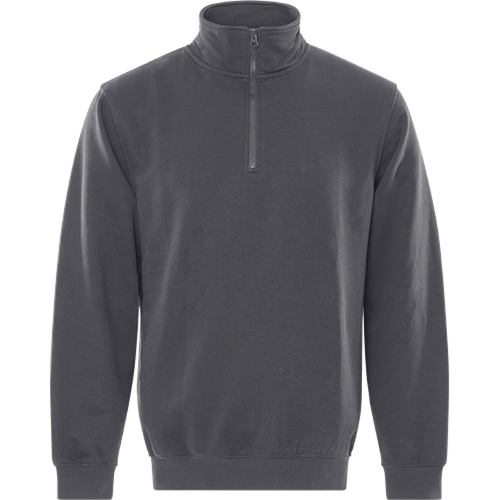 SWEATSHIRT KORT ZIP 1737 SWB Färg: Mörkgrå, Storlek: XS