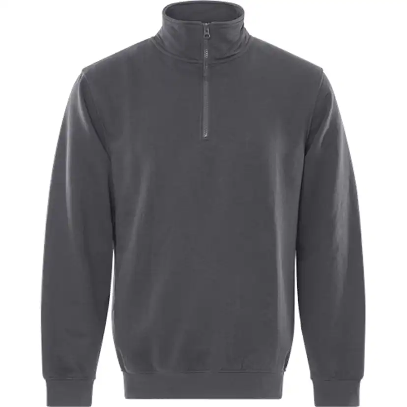 SWEATSHIRT KORT ZIP 1737 SWB Färg: Mörkgrå, Storlek: XS