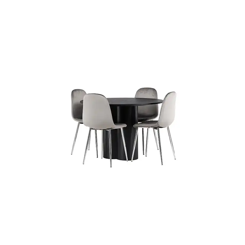 Matgrupp Venture Home Olivia Ø110 cm med 4 st Eva stolar