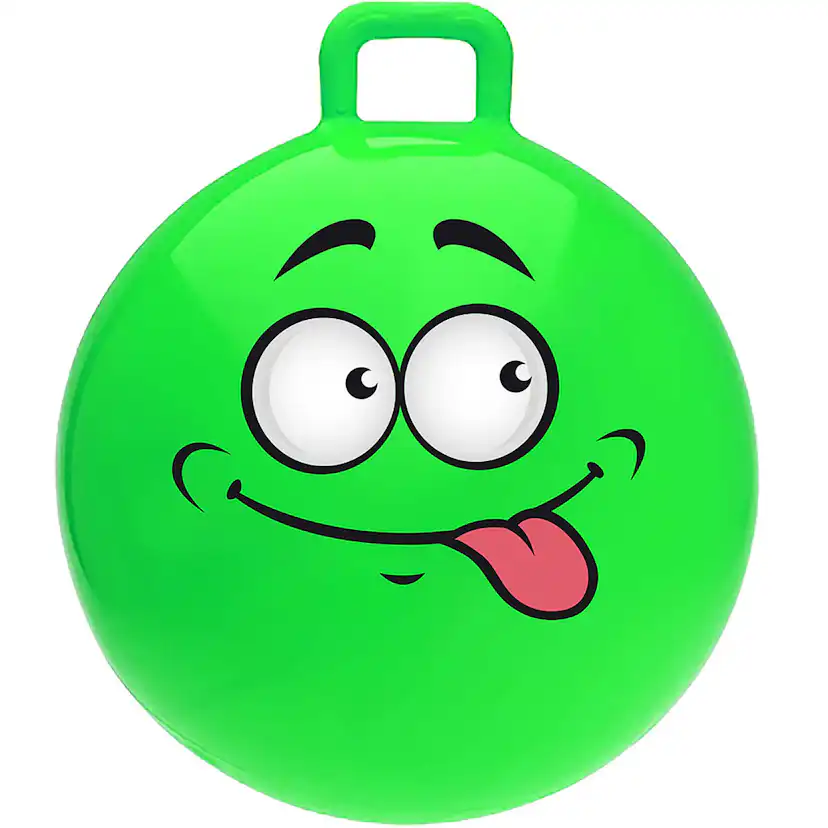 Hoppboll SportMe Funny Face 55 cm Grön