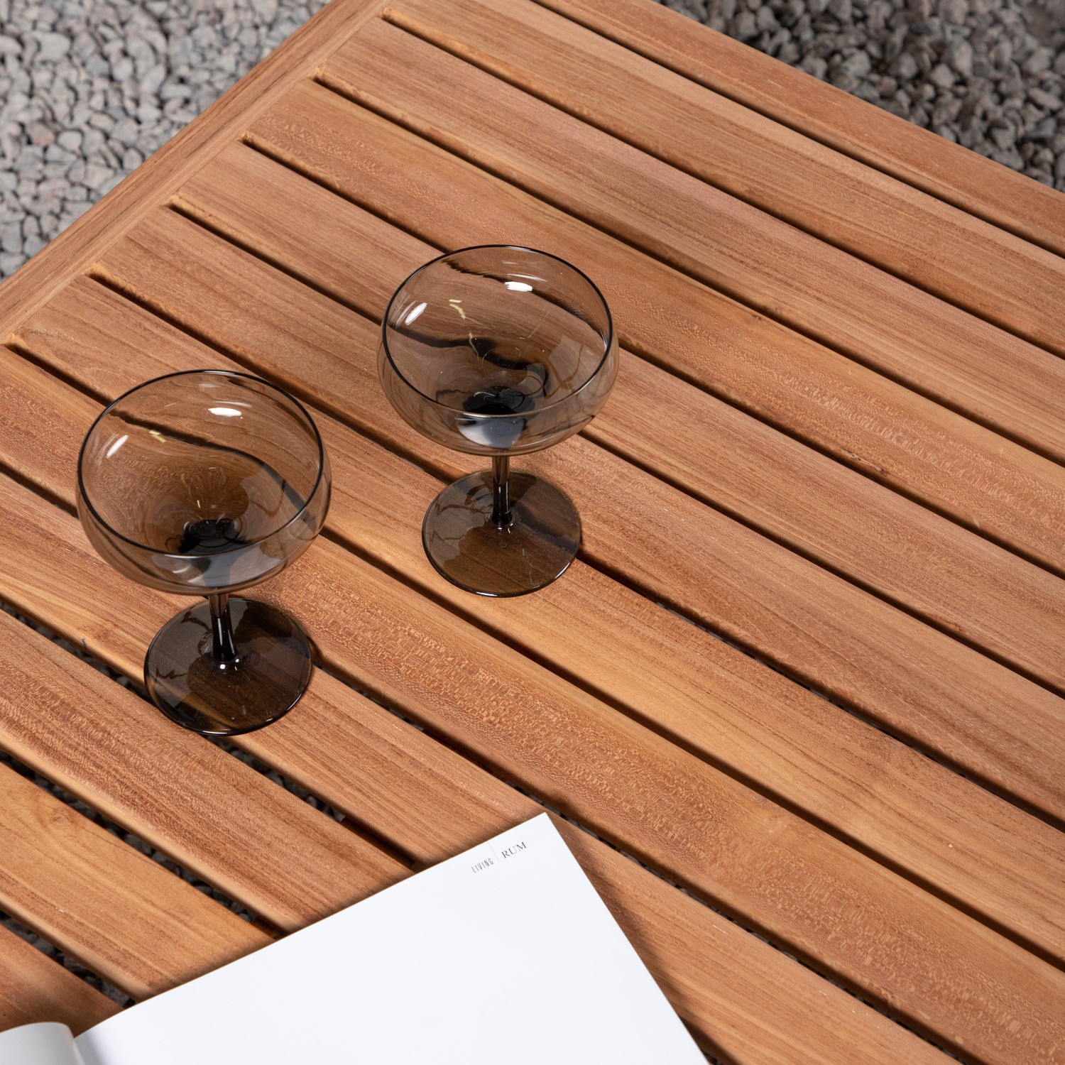 Soffbord Venture Home Amlan Natur Teak Fyrkantigt Vardagsrumsbord