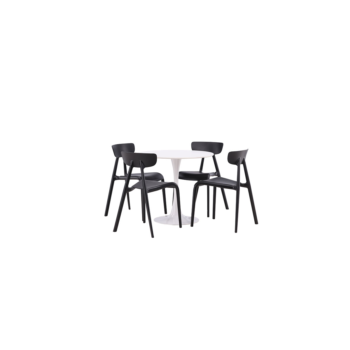 Matgrupp Venture Home Hamden Ø80 cm med 4 Ursholmen stolar