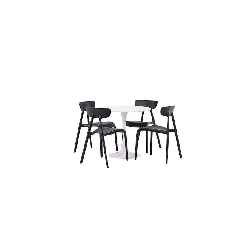 Matgrupp Venture Home Hamden Ø80 cm med 4 Ursholmen stolar