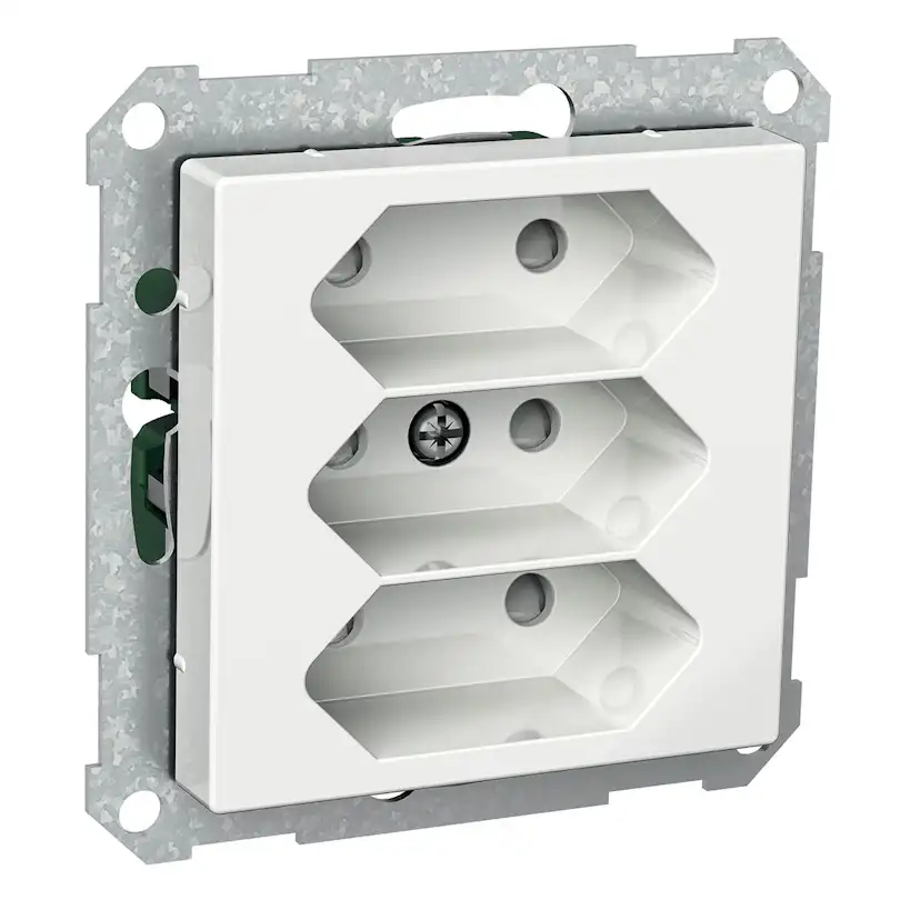 Vägguttag Schneider Electric Exxact 3-vägs klass II