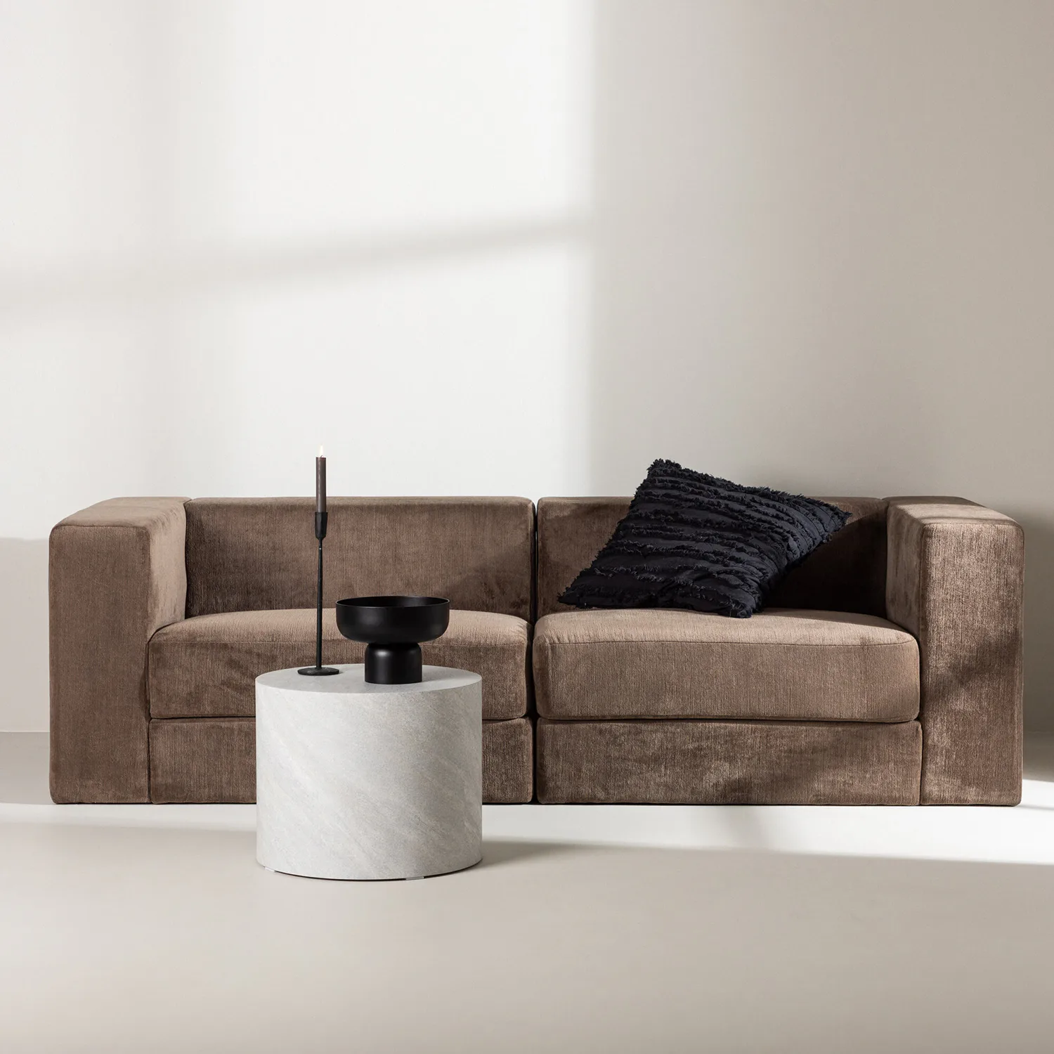 Lumi 3-seat Sofa - Brown Linen / Brun