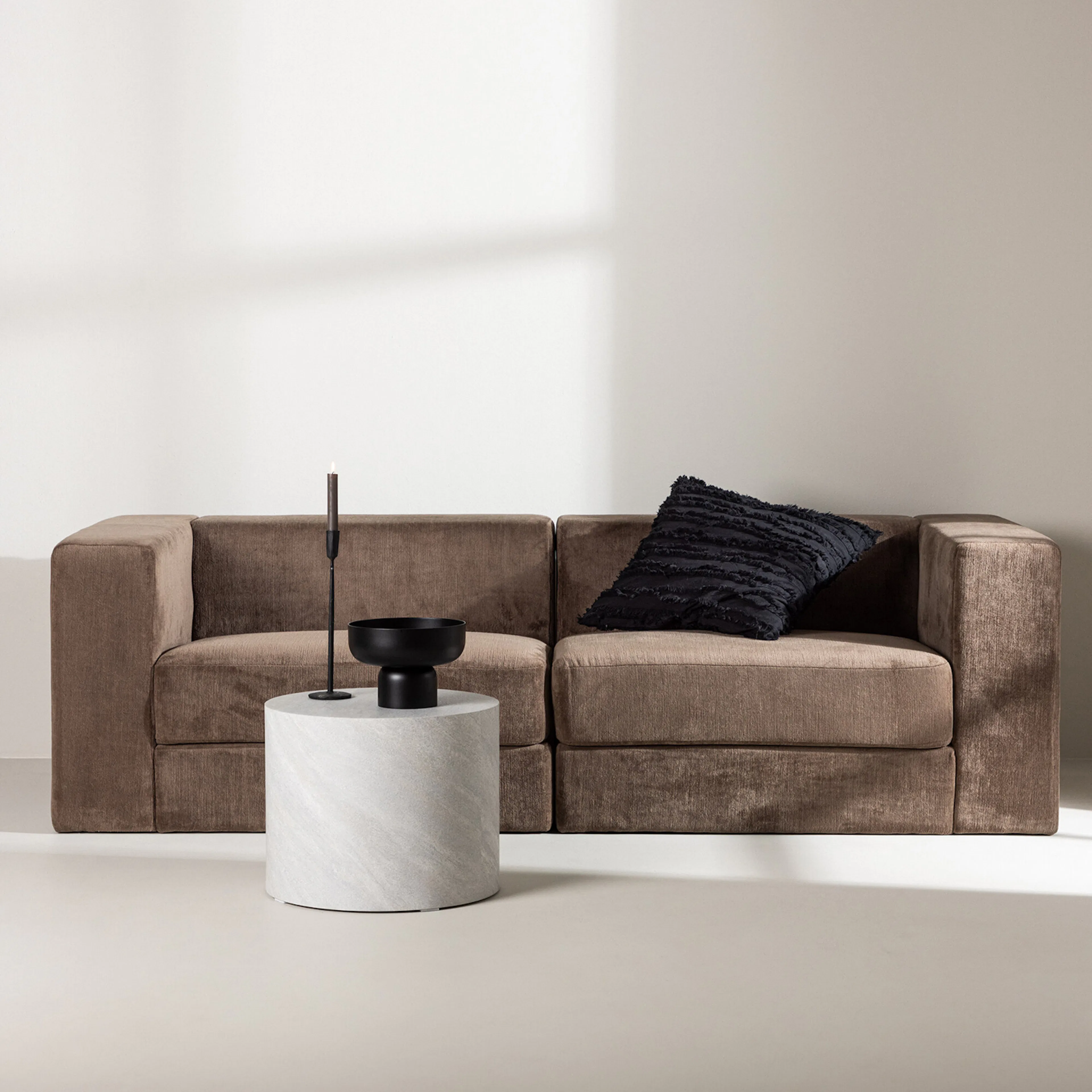 Lumi 3-seat Sofa - Brown Linen / Brun