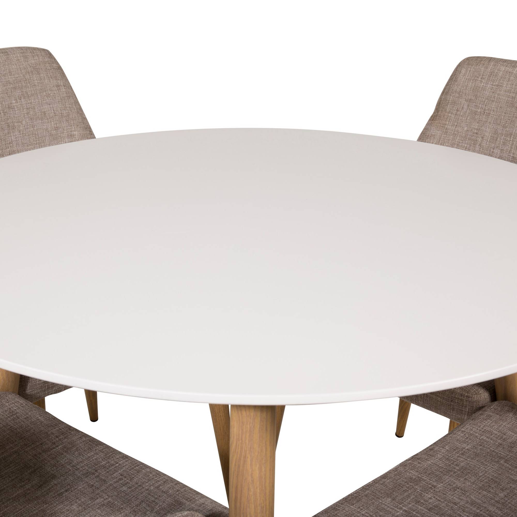 Matgrupp Basic Home Pelle Runt Matbord 100 cm med 4 Pelle Matstol