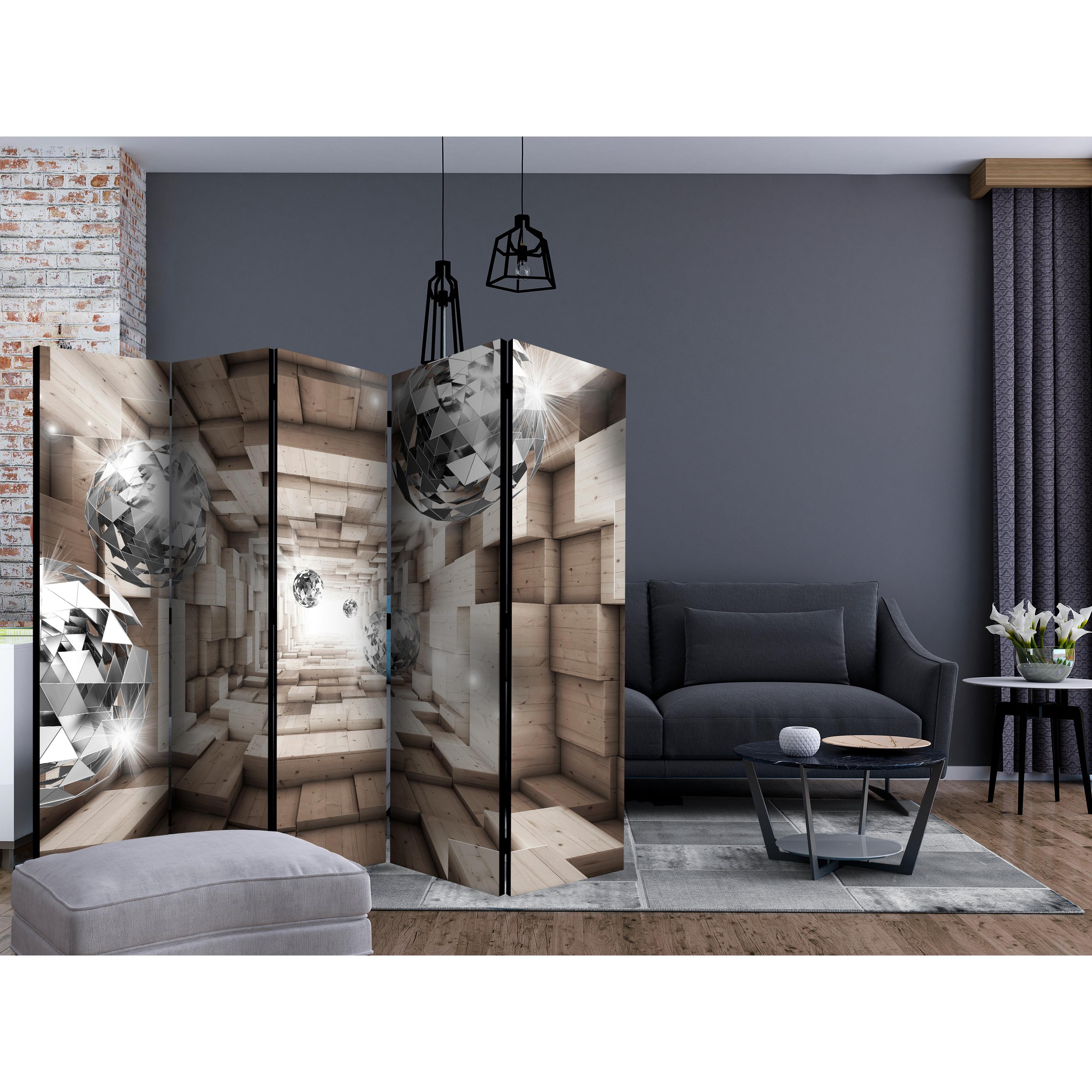 Rumsavdelare Skärmvägg Arkiio In A Wooden Tunnel II 225x172 cm