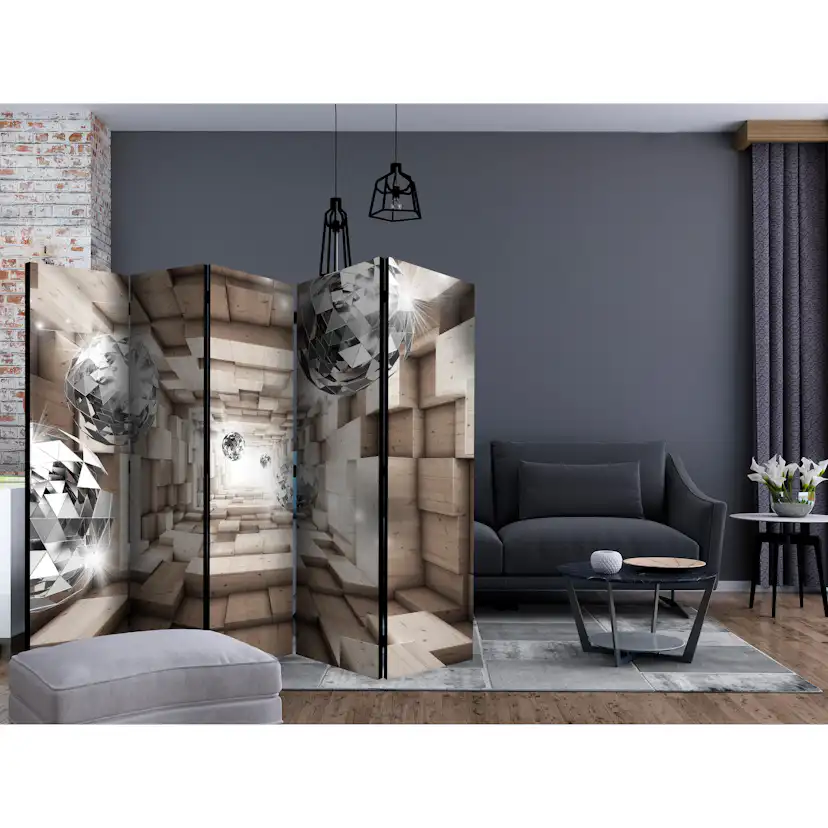 Rumsavdelare Skärmvägg Arkiio In A Wooden Tunnel II 225x172 cm