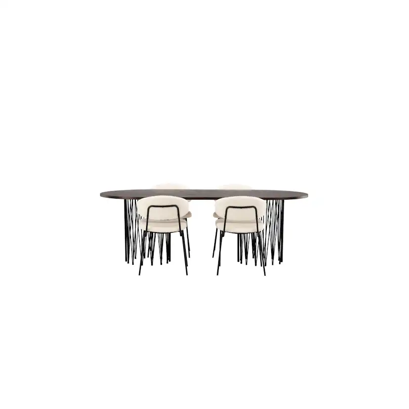 Matgrupp furniture/fashion Stone med 4 Chico Stolar