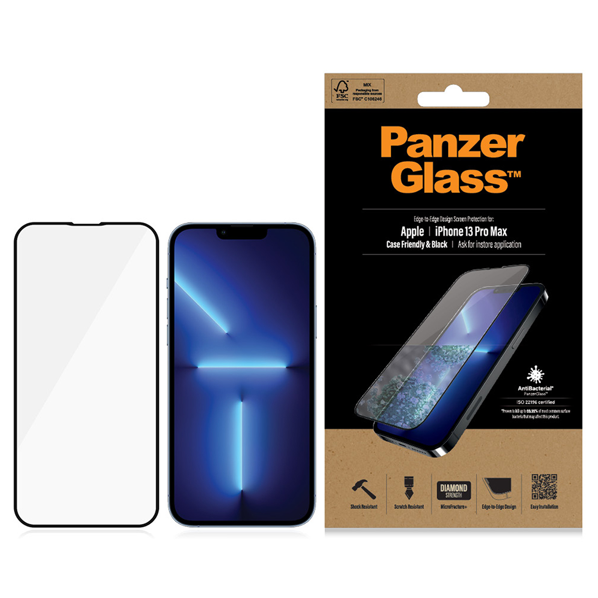 Skärmskydd PanzerGlass Apple iPhone 13 Pro Max Case Friendly AB