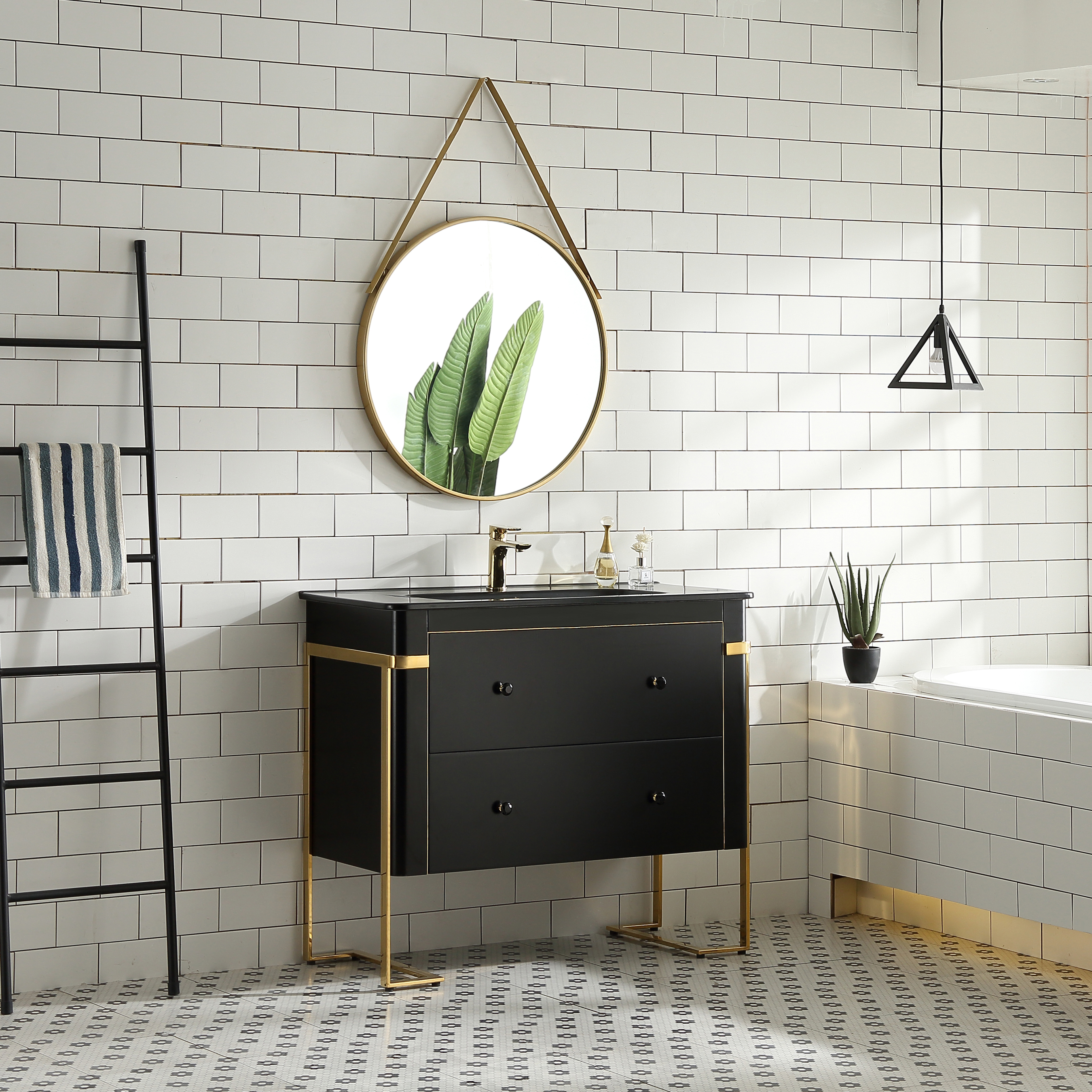 Tvättställsskåp Bathlife Jubel Svart