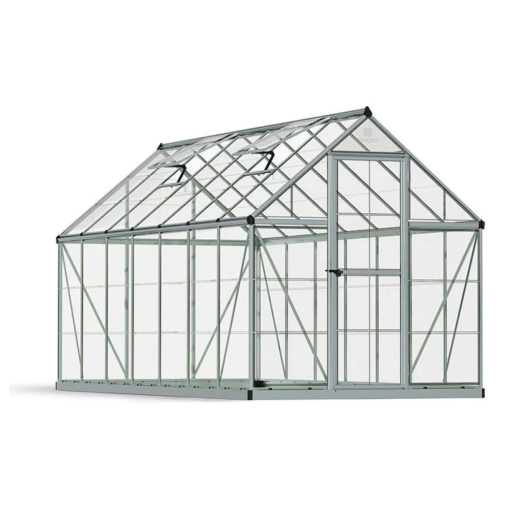 Växthus Canopia by Palram Klart Glas 7,9 m² Silver