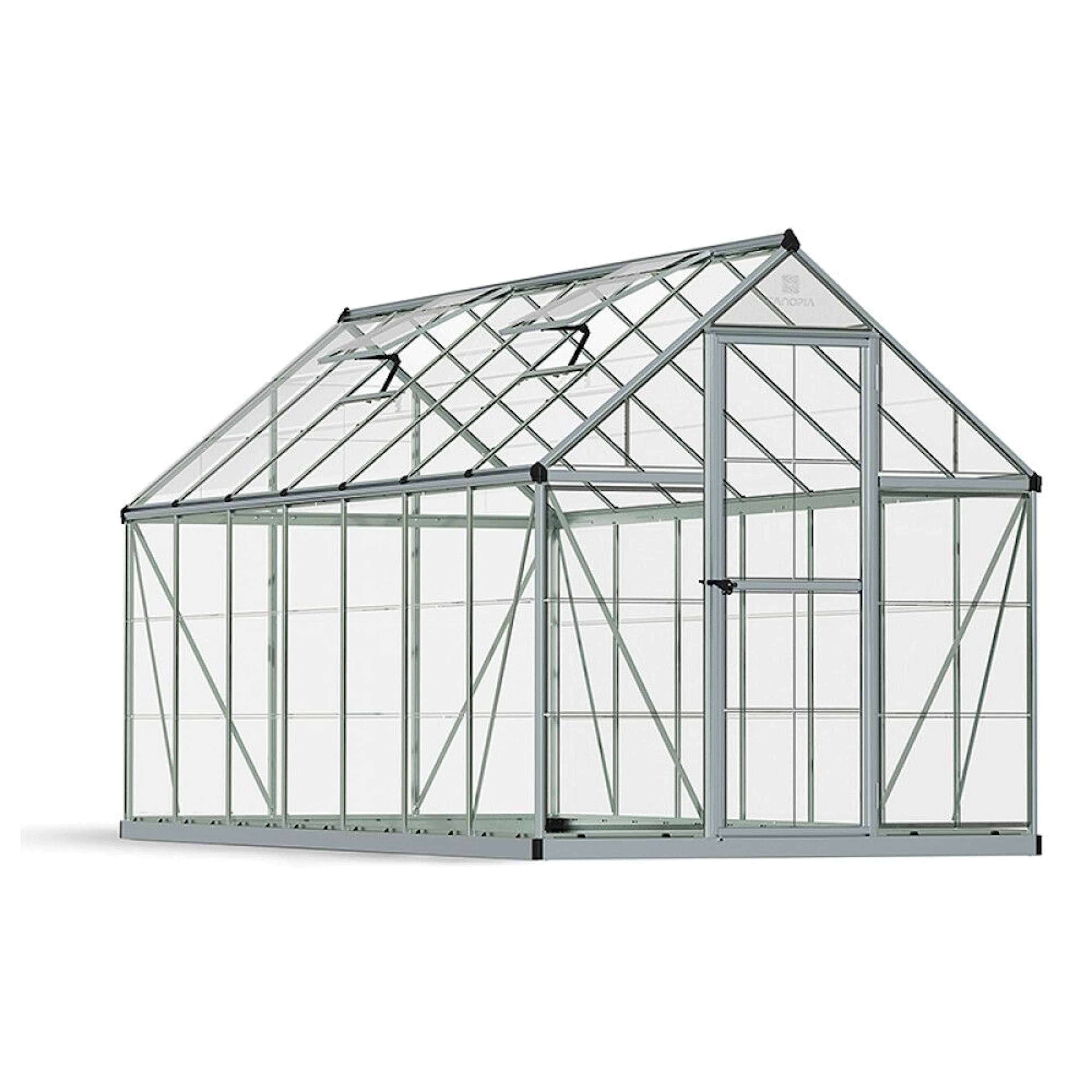 Växthus Canopia by Palram Klart Glas 7,9 m² Silver