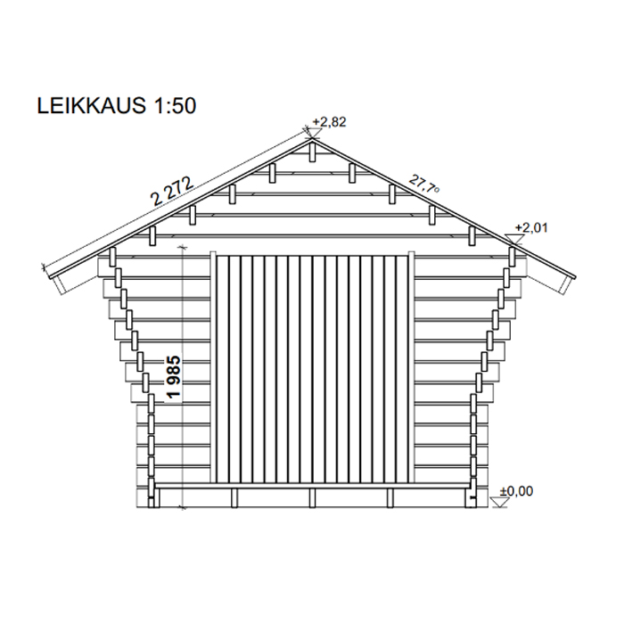 Timmerförråd LP Garden R-S (6m²) Med Springor