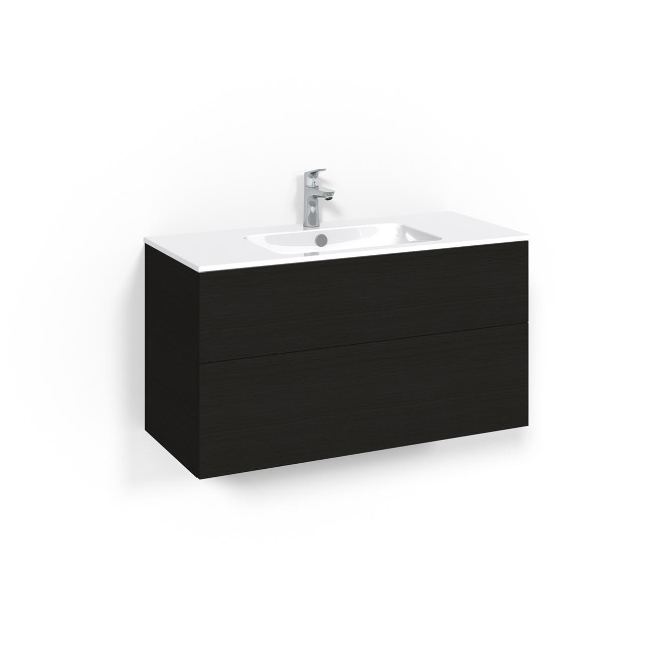 Crown Kom 100x45 Sv.Ek Psh L14 Bredd 1000 mm, Svart Ek, Push Open