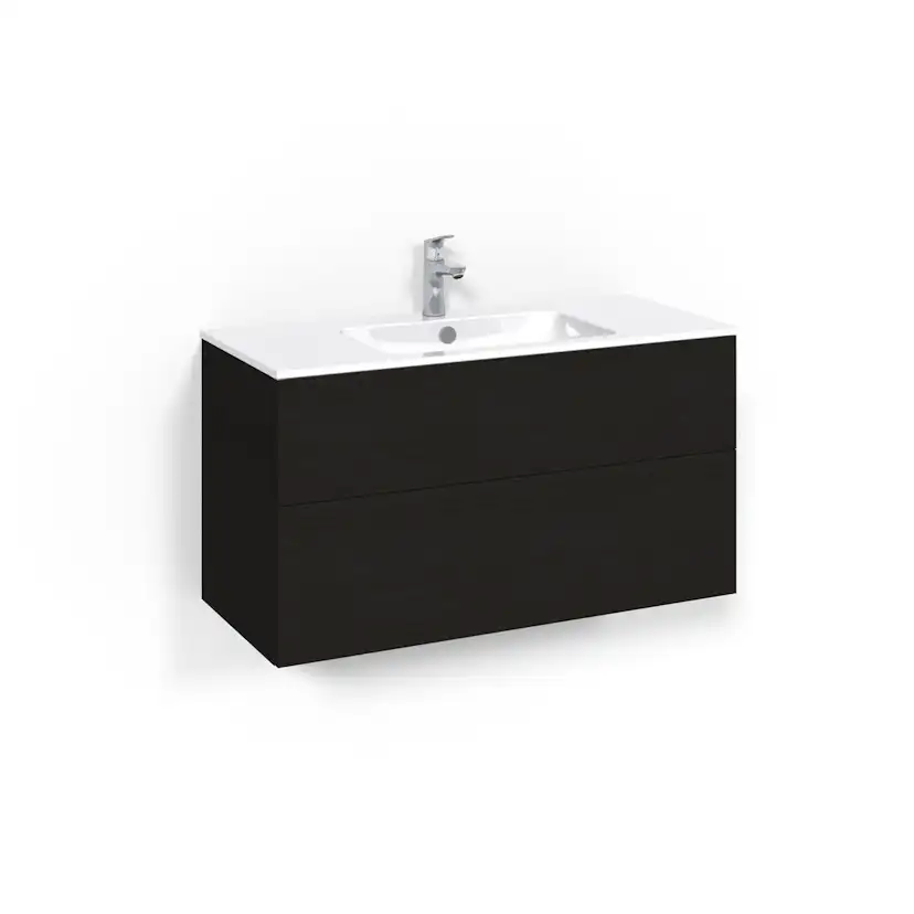 Crown Kom 100x45 Sv.Ek Psh L14 Bredd 1000 mm, Svart Ek, Push Open