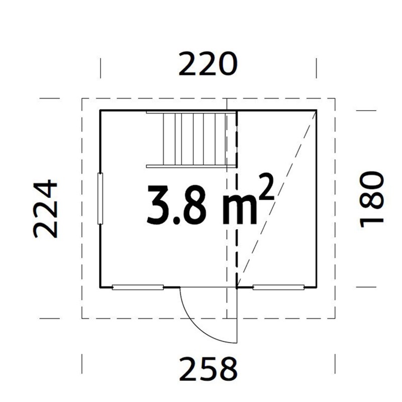 Lekstuga Palmako Tom 3,8 m2