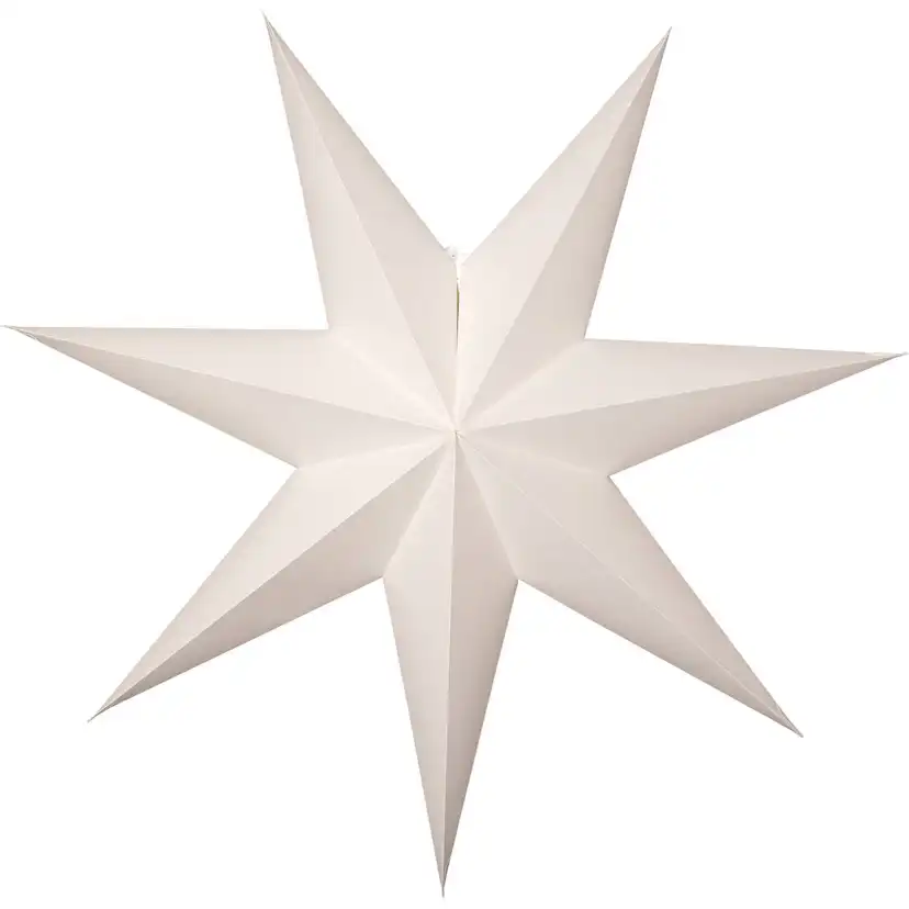 Pappersstjarna Plain Vit