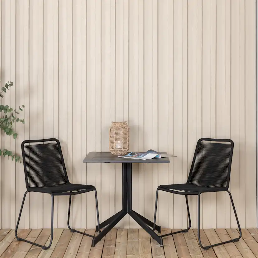 Caféset Venture Home Wille med 2 Lumi Trädgårdsstolar Utomhus