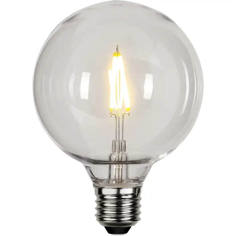 LED-lampa Star Trading Filament E27 G95 Outdoor Lighting PC Cover 1W