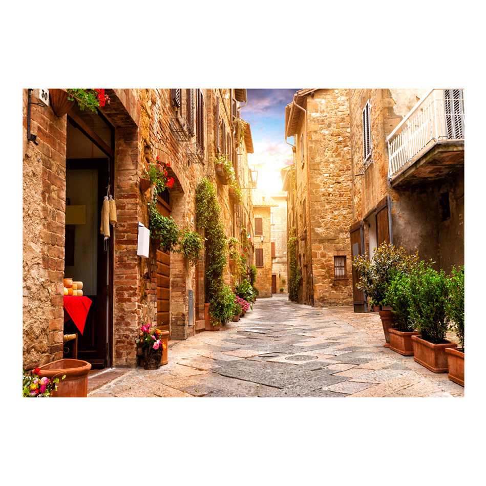 Colourful Street in Tuscany 400x280 Storlek: 400x280 cm