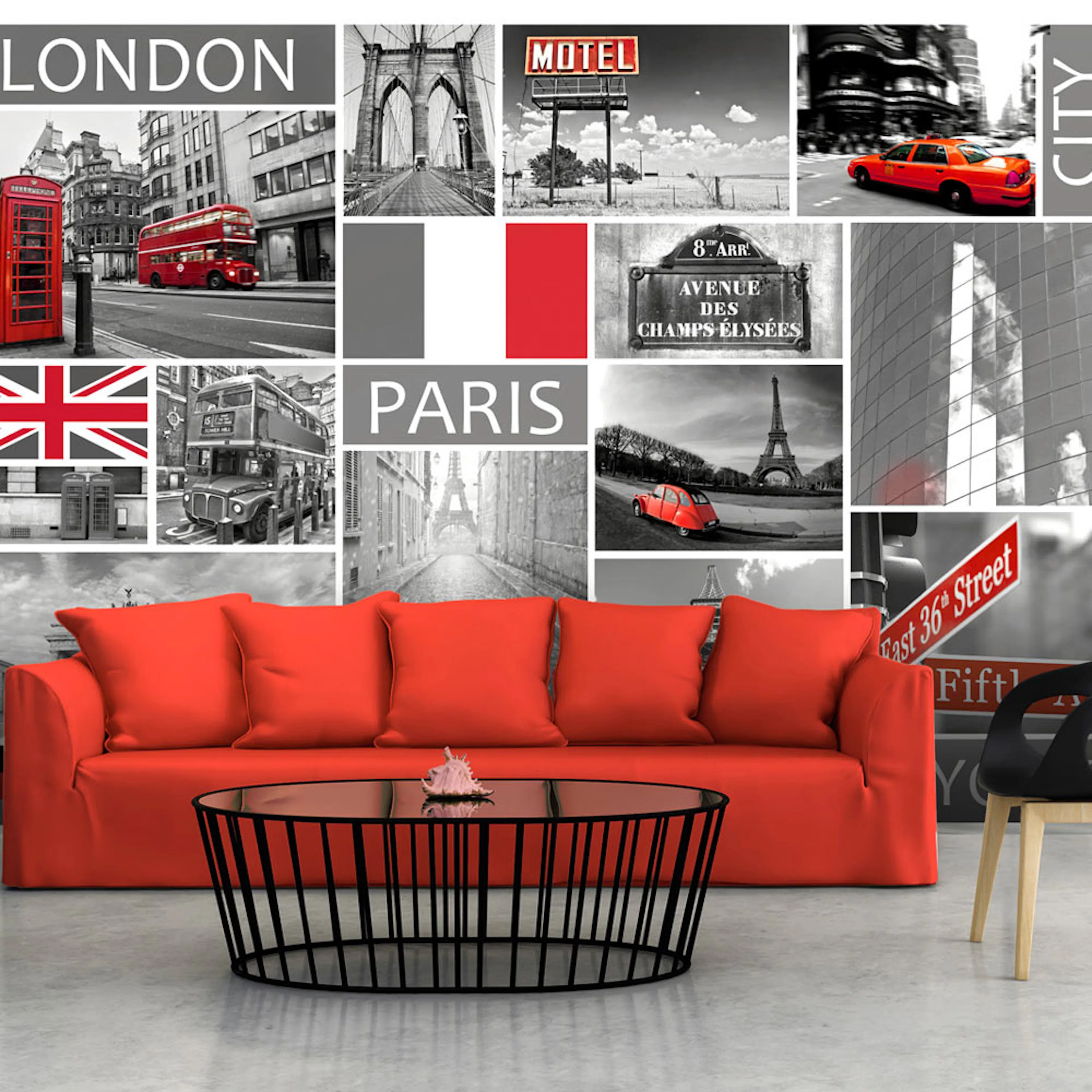 Fototapet Arkiio London, Paris, Berlin, New York