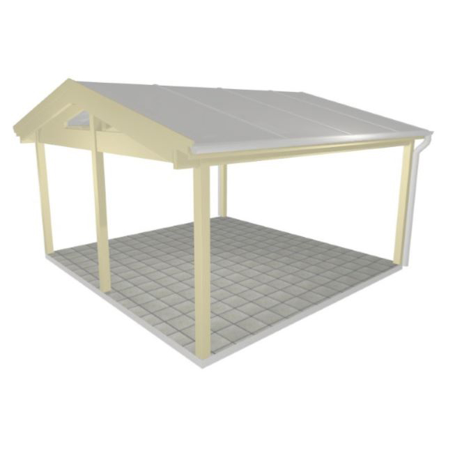 Uterumsstomme Glimma B 4553 x D 4380mm med Mittstolpe B 4553 x D 4380 mm